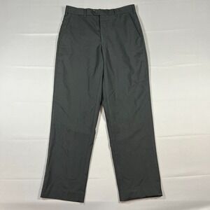 Circola Moda‎ Dress Pants Mens 32x30 Black Microtech Super Deluxe Straight Leg